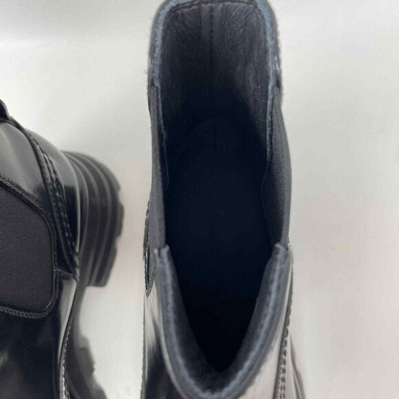Alexander McQueen Wander Chelsea Boots Womens IT 40 US 10 Black Leather Platform - Picture 7 of 10